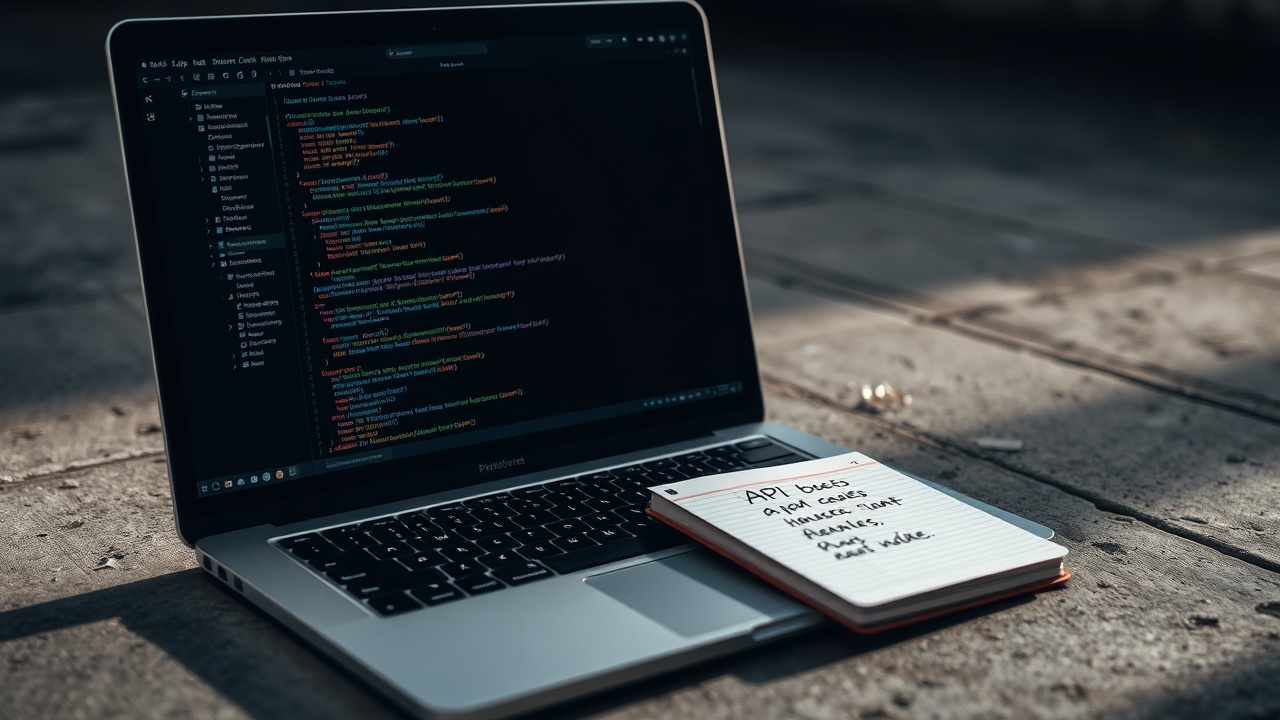 Python code on a terminal with a web browser showing an API response