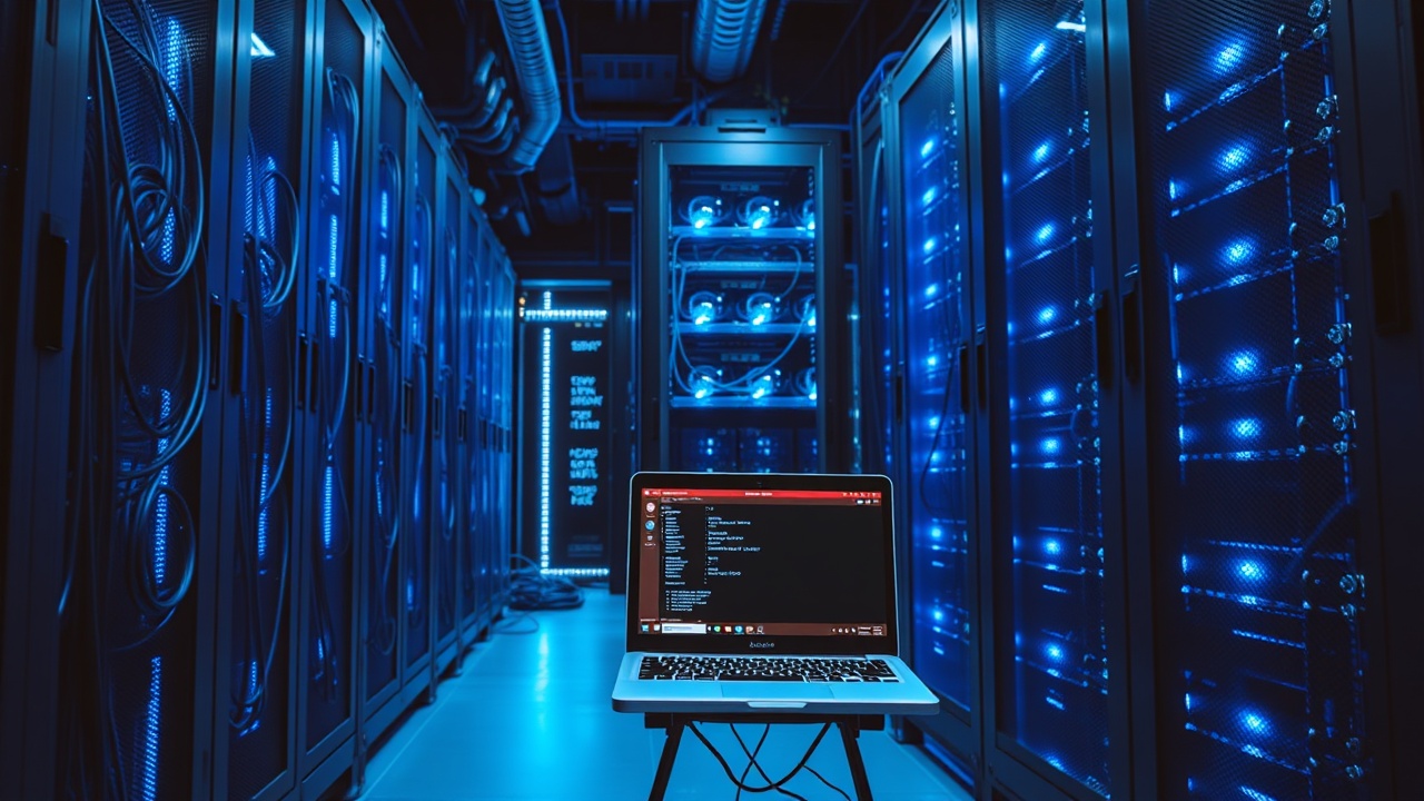 Dark terminal interface showing Docker container logs and AWS ECS deployment status