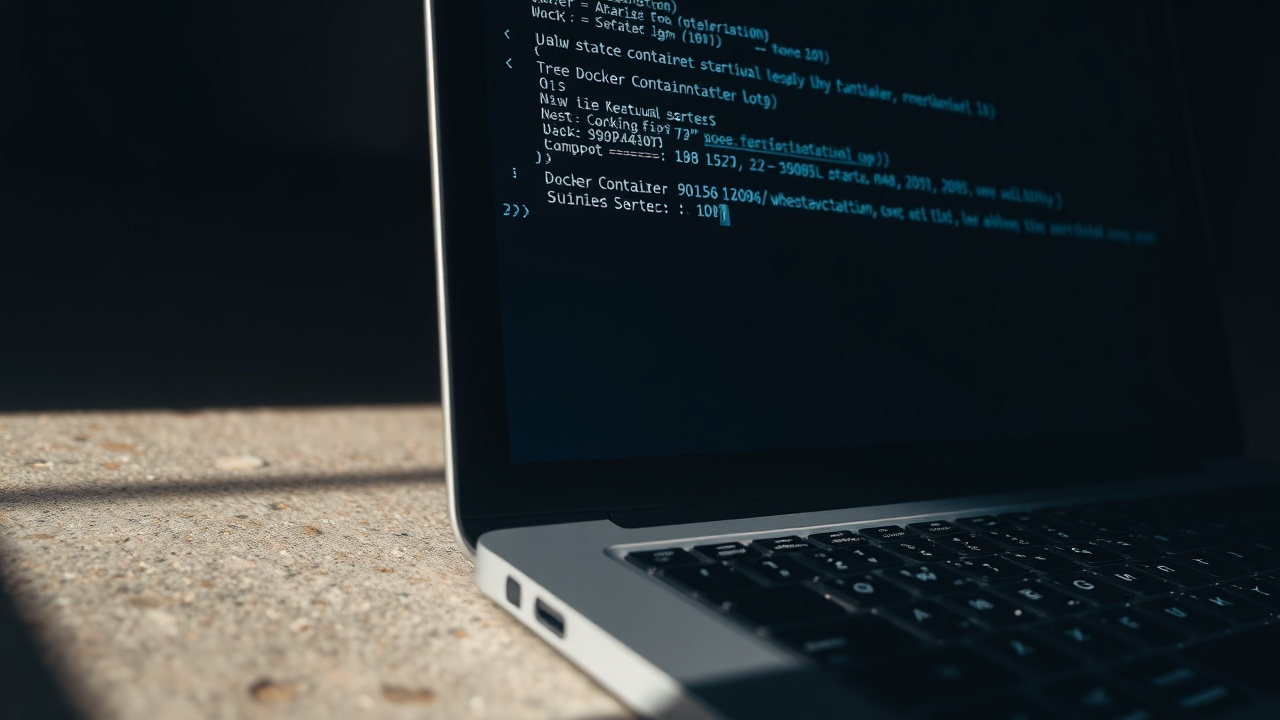 Command line interface showing Docker build and run commands